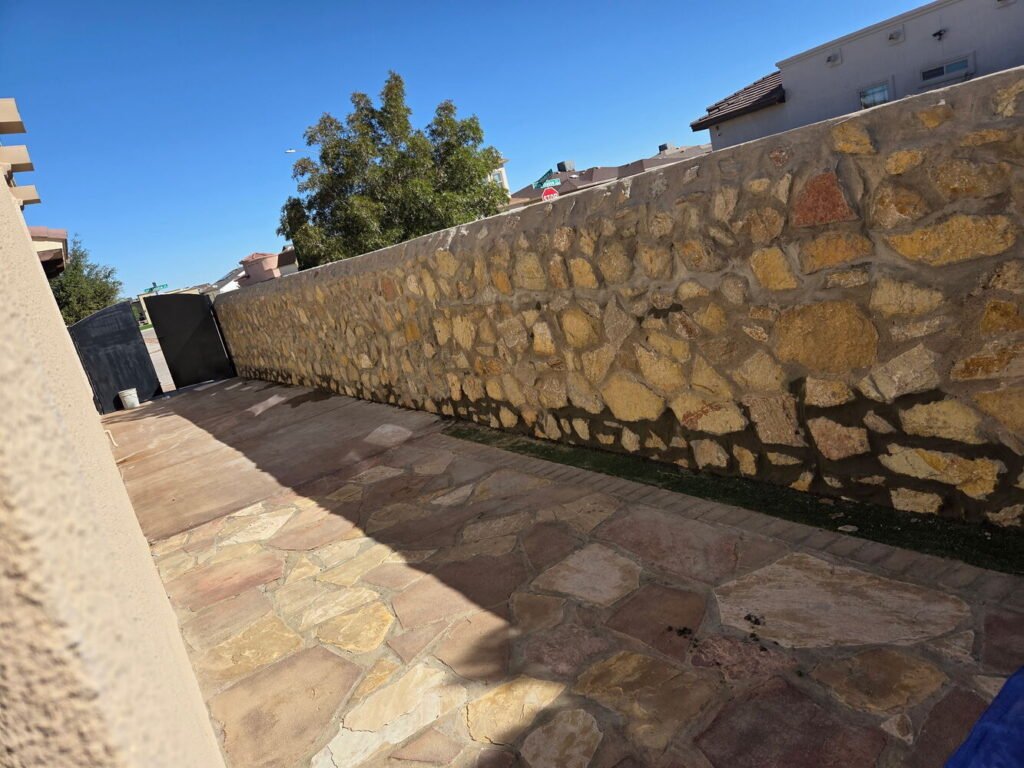 Rock wall in El Paso, Texas